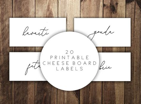 Cheese Labels Printable